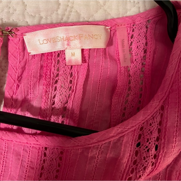 LoveShackFancy Natasha Heritage Mini Dress in Watermelon Ice Sz. M - Picture 7 of 9